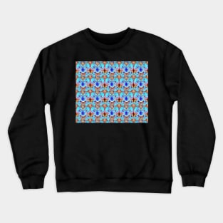 Cyan Aesthetic - Sky Blue Angels Abstract Pattern Crewneck Sweatshirt